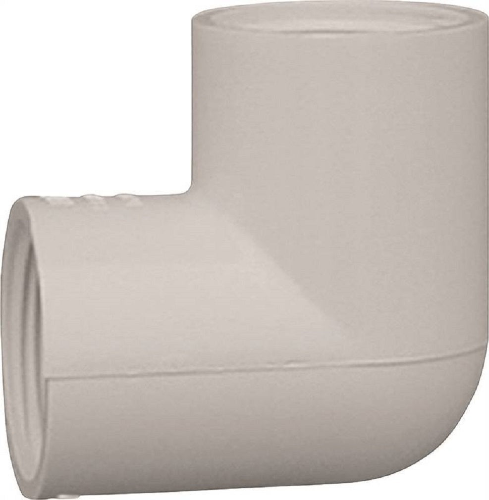 Lasco 408007BC PVC Pipe Elbow, 90 Degree, White