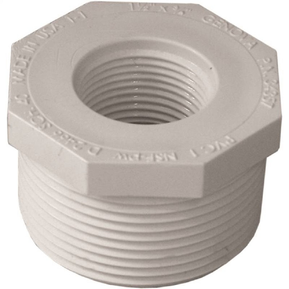 Lasco 439210BC PVC Pipe Reducing Bushing, White