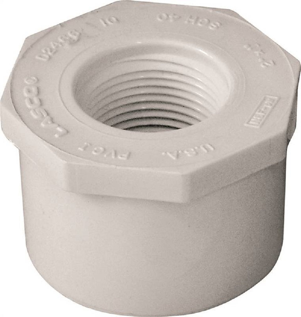 Lasco 438249BC Pipe Reducing Bushing, 2 X 1 Inch, White