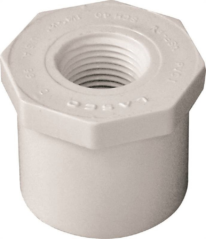 Lasco 438166BC Pipe Reducing Bushing, 1-1/4 X 1/2 Inch, White