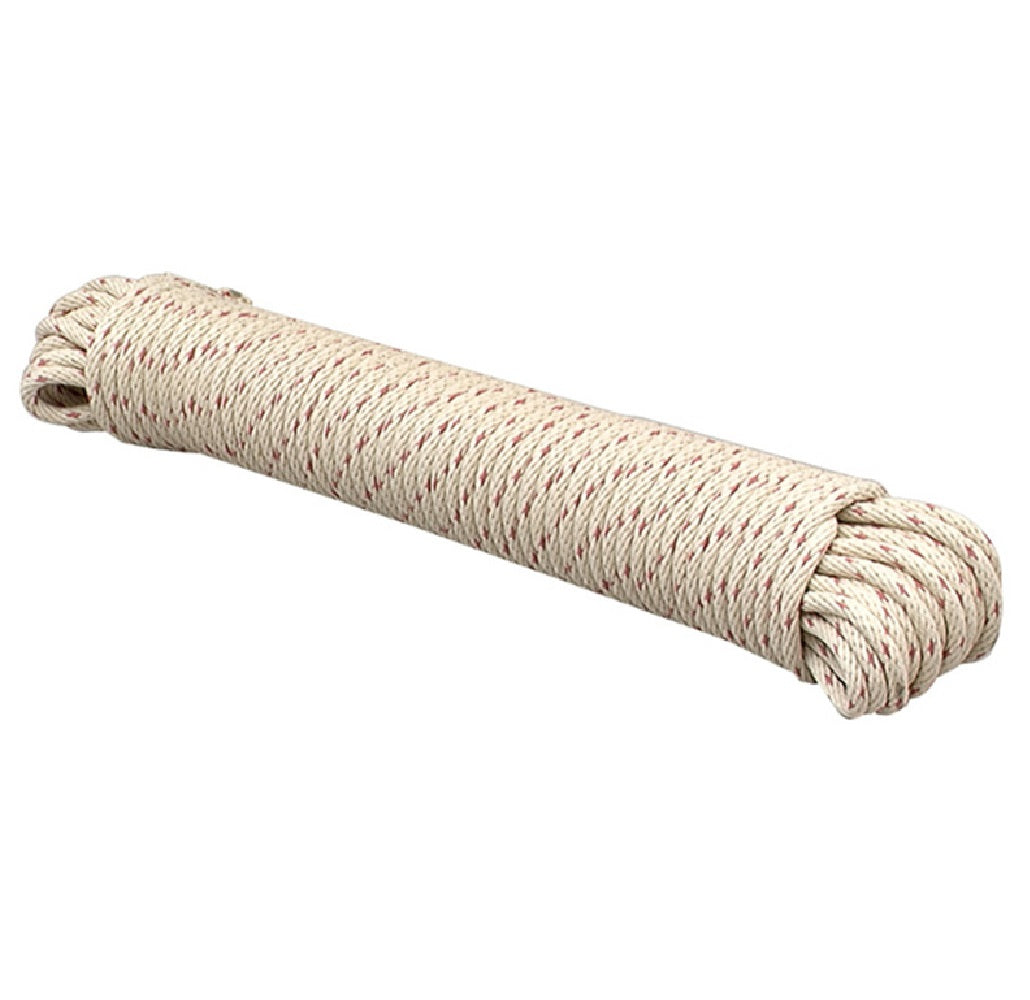 Lehigh 00107005SH Solid Braided Sash Cord, Cotton, White
