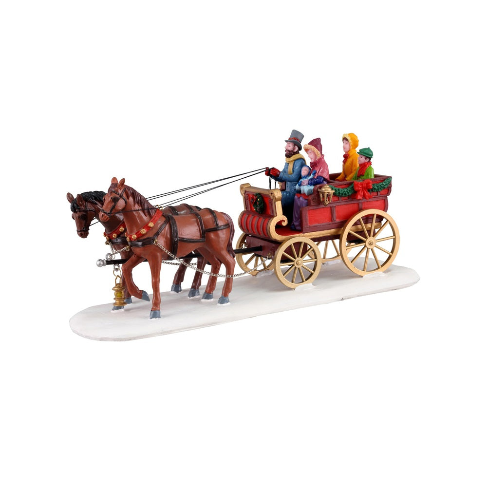 Lemax 13562 Carriage Cheer Christmas Village, Multicolor