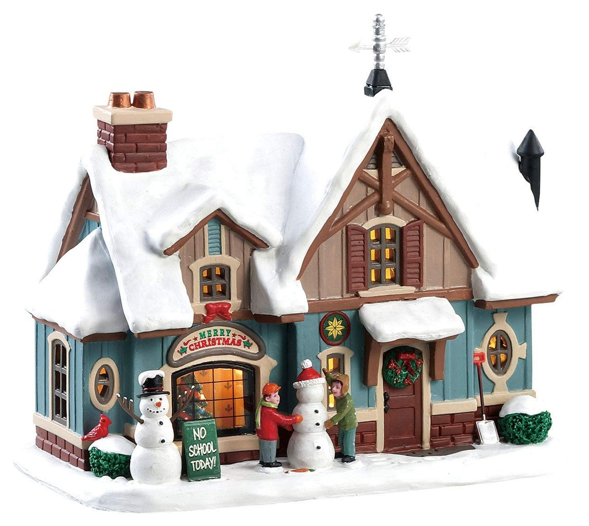 Lemax 85356 Christmas Lighted Building Snow Day, Porcelain