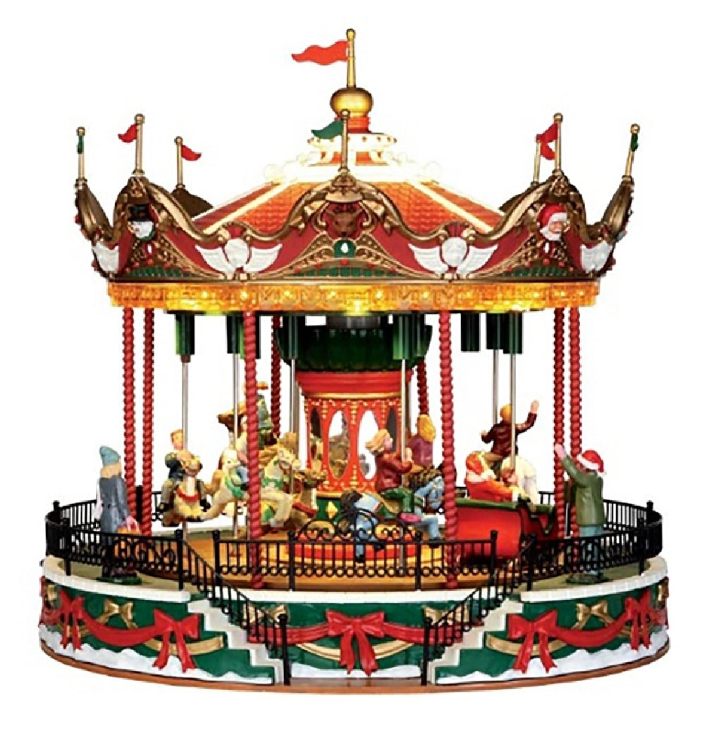 Lemax 34682 Christmas Santa Carousel, Resin