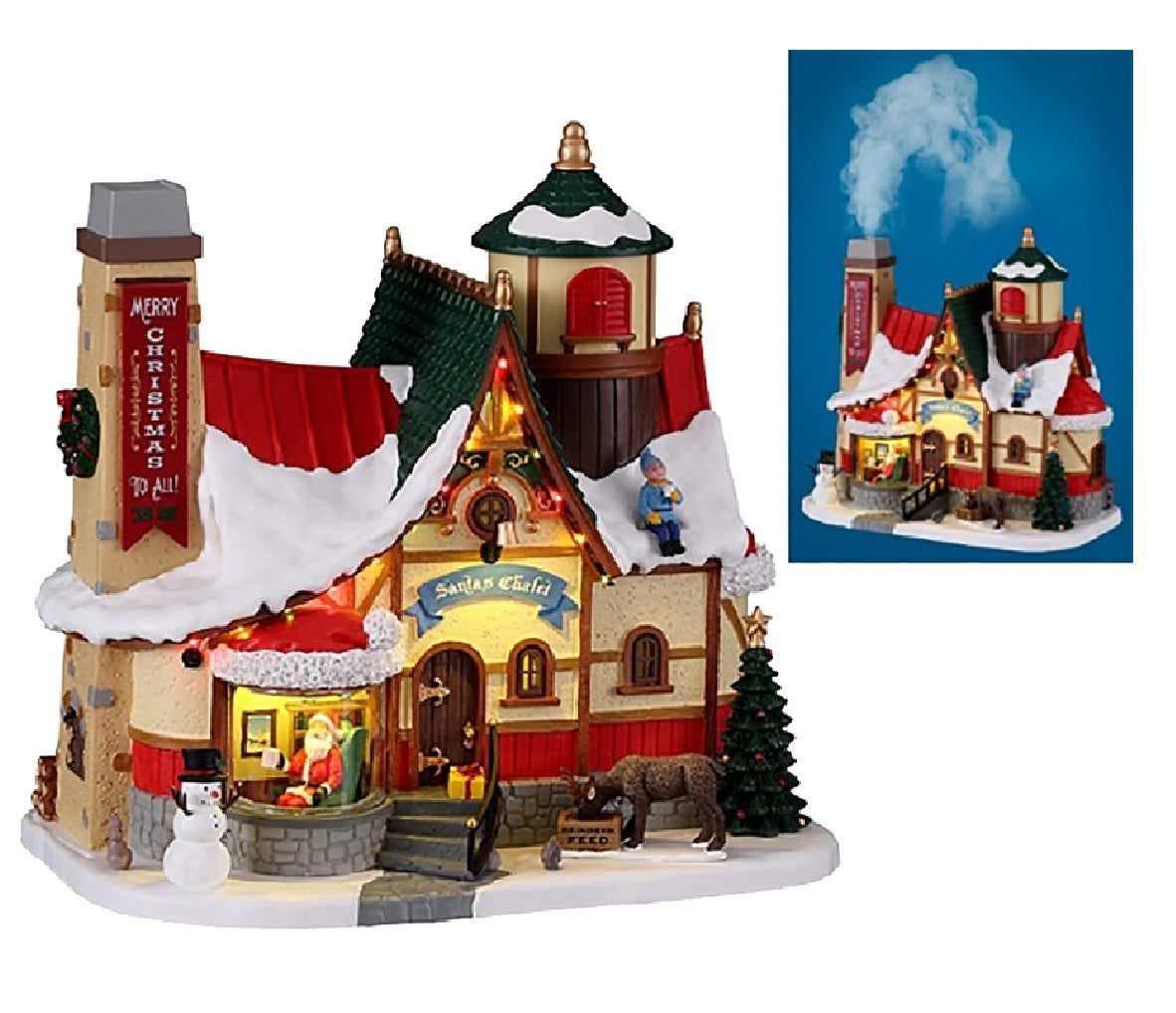 Lemax 15742 Christmas Santas Chalet, Polyresin