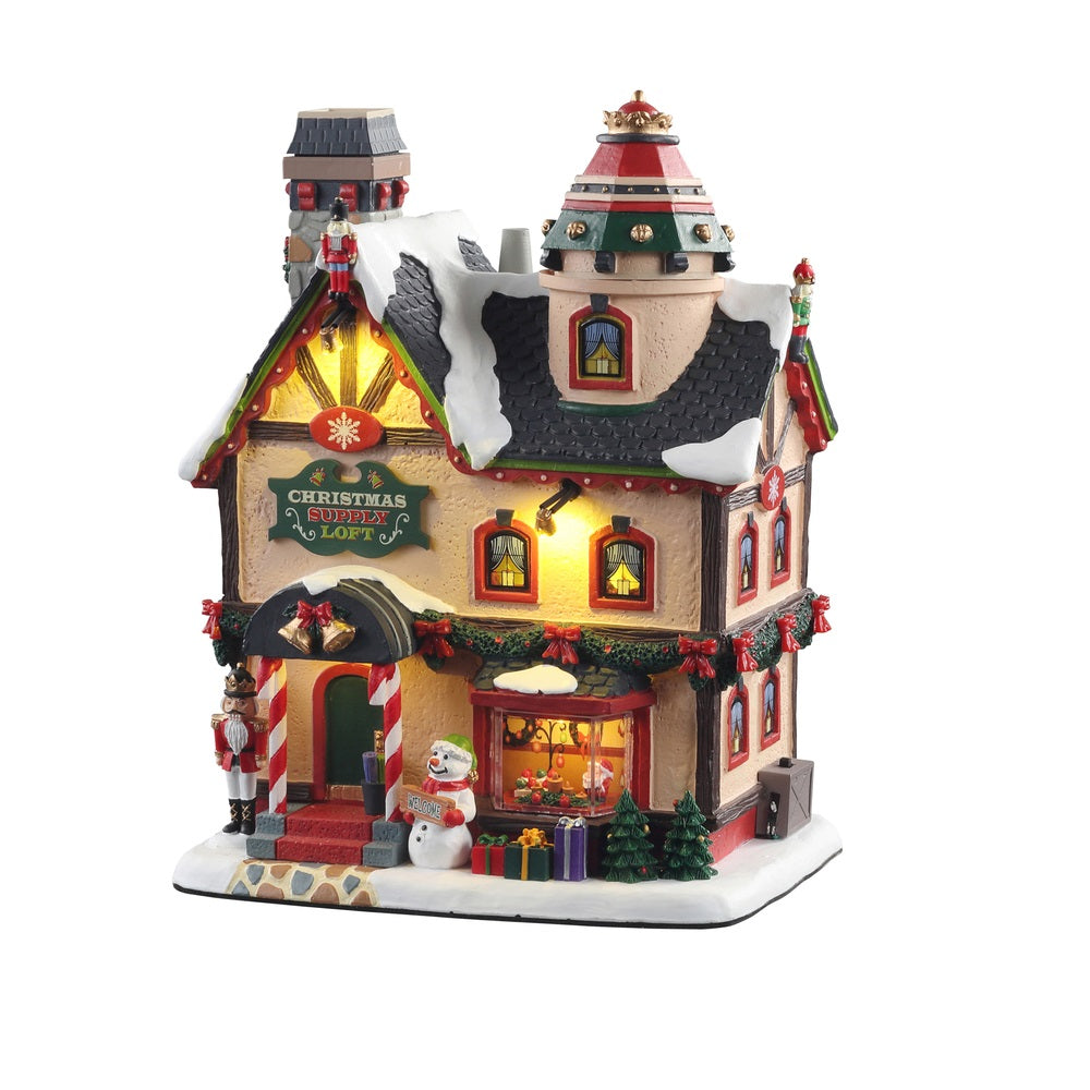 Lemax 15741 Christmas Supply Loft Village, Multicolor
