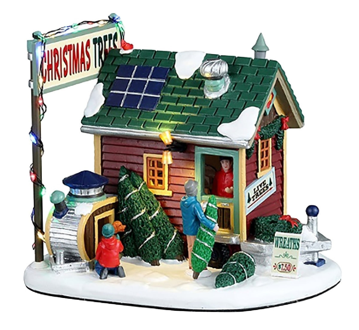 Lemax 25901 Christmas Tiny House Tree Lot, Resin