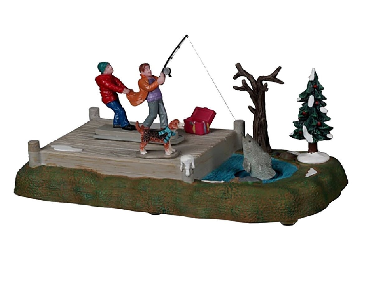 Lemax 24952 Christmas Too Big A Catch, Resin