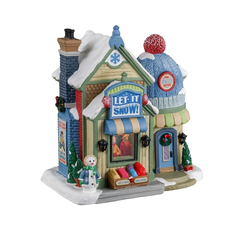 Lemax 35037 Christmas Village Let It Snow Boutique, Porcelain