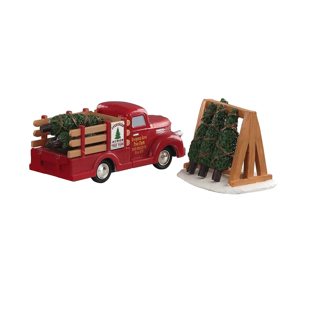 Lemax 93423 Christmas Village Tree Delivery, Red