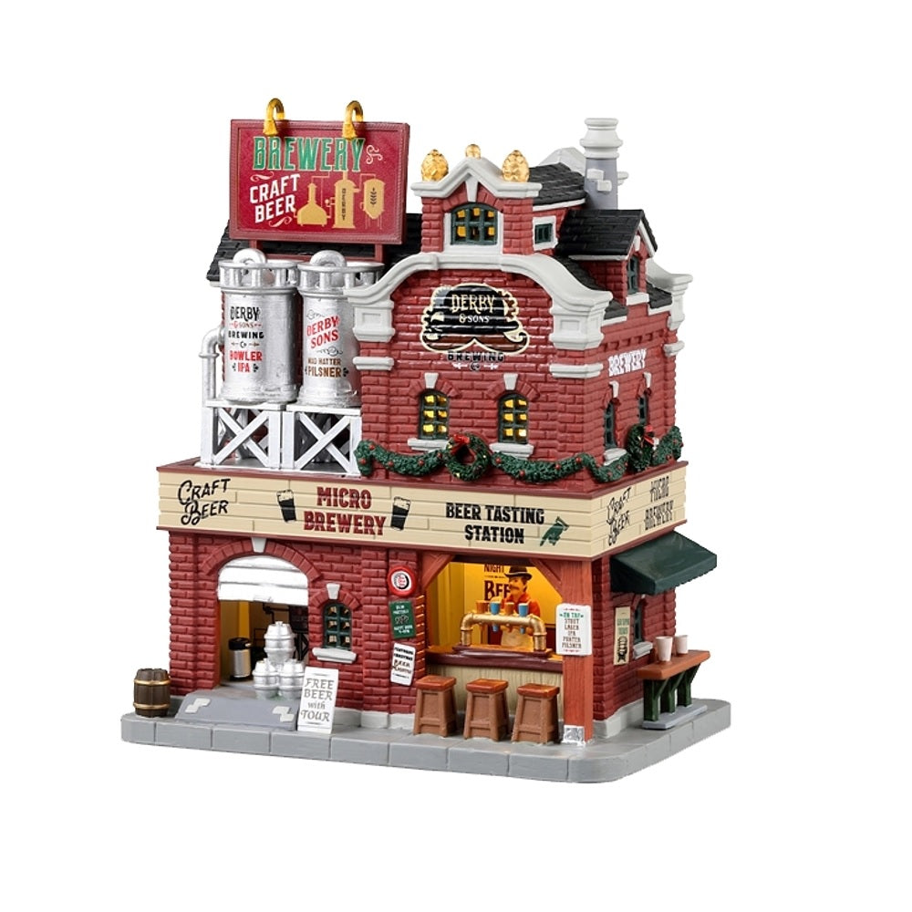 Lemax 35034 Derby & Sons Brewing Co. Christmas Village, Porcelain