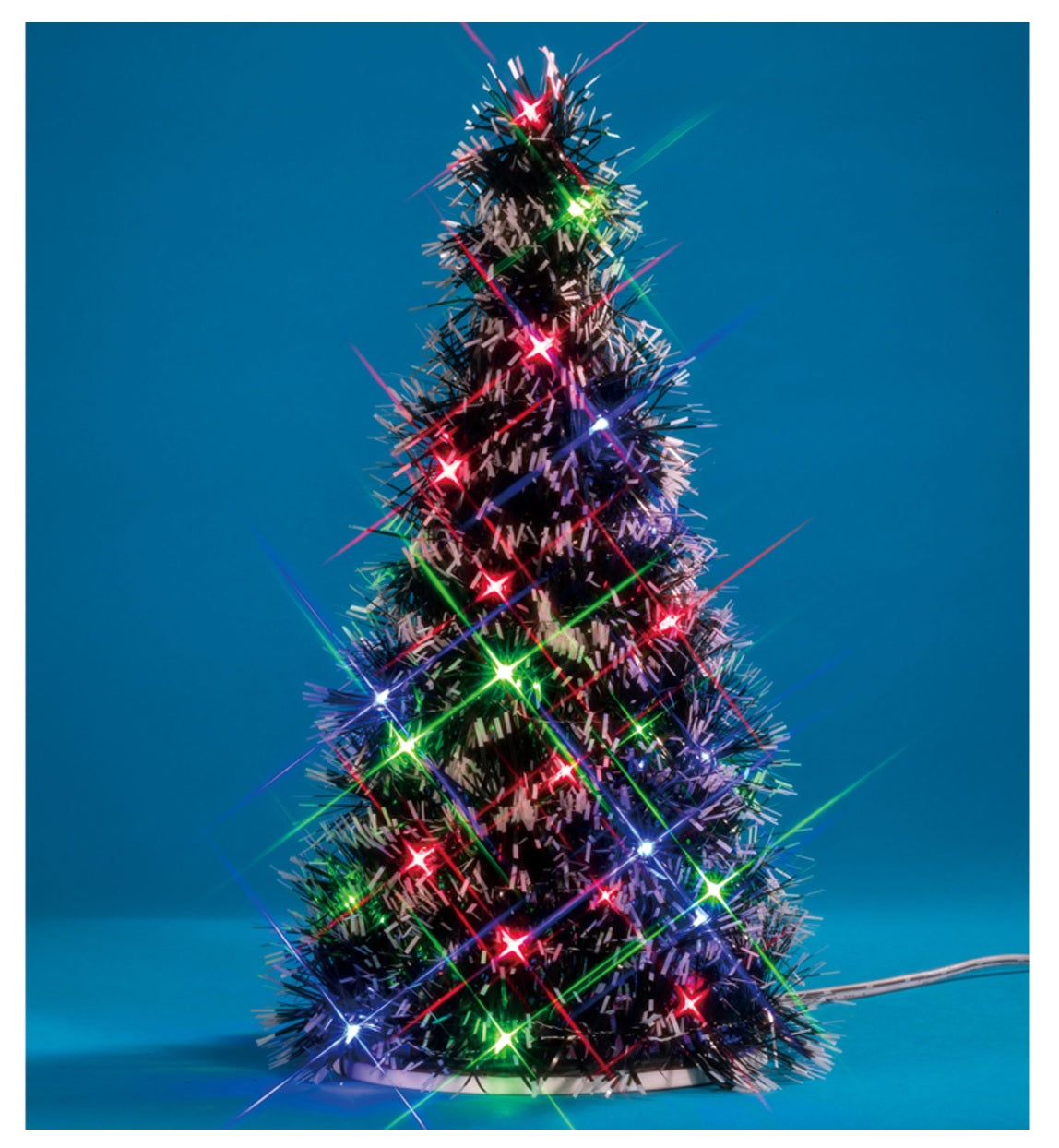Lemax 94522 Lighted Fir Christmas Tree Village Accessory, Multicolored