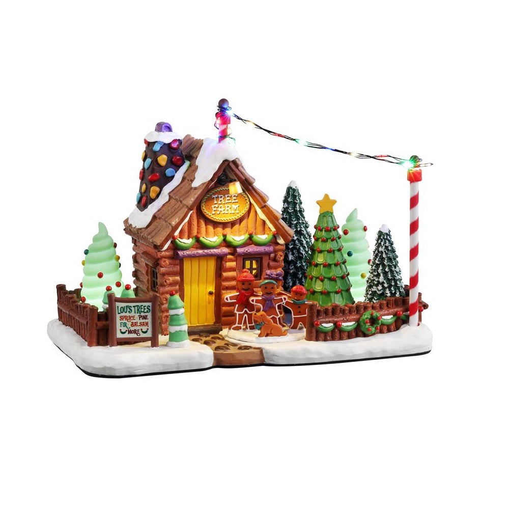 Lemax 25951 Lou's Tree Farm Christmas Village, Multicolored