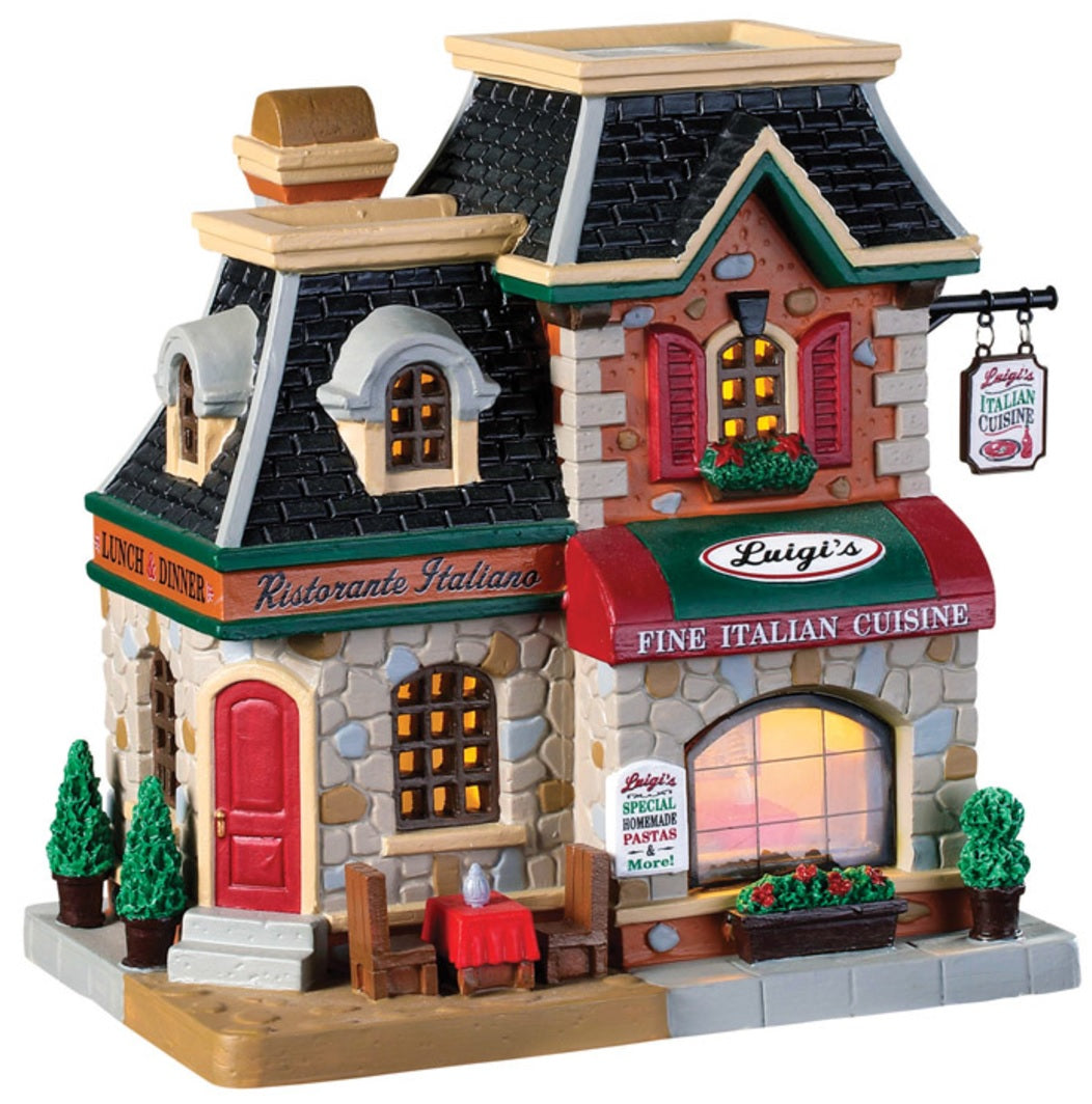 Lemax 95497 Luigi's Fine Italian Cuisine Christmas Village Building, Multicolored