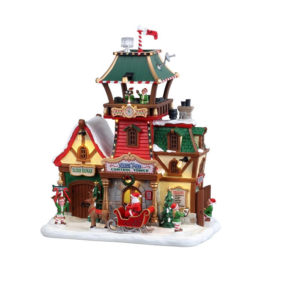 Lemax 25864 North Pole Control Tower Christmas Village, Multicolored