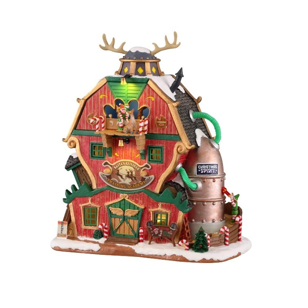 Lemax 15793 Santas Reindeer Academy Christmas Figurine, 4.5 Volt