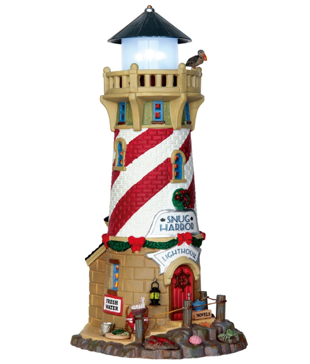 Lemax 65163 Snug Harbor Lighthouse Christmas Village Building, Multicolored