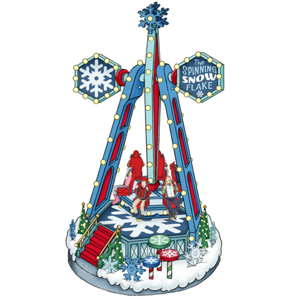 Lemax 04737 Spinning Snowflake Ride Village Accessory, Multicolored