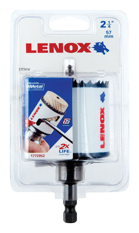 Lenox 1772952 Speed Slot Bi-Metal Hole Saw, 2-1/4 in