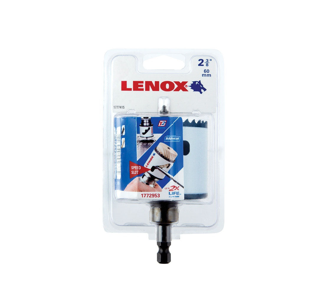 Lenox 1772953 Speed Slot Bi-Metal Hole Saw, 2-3/8 in