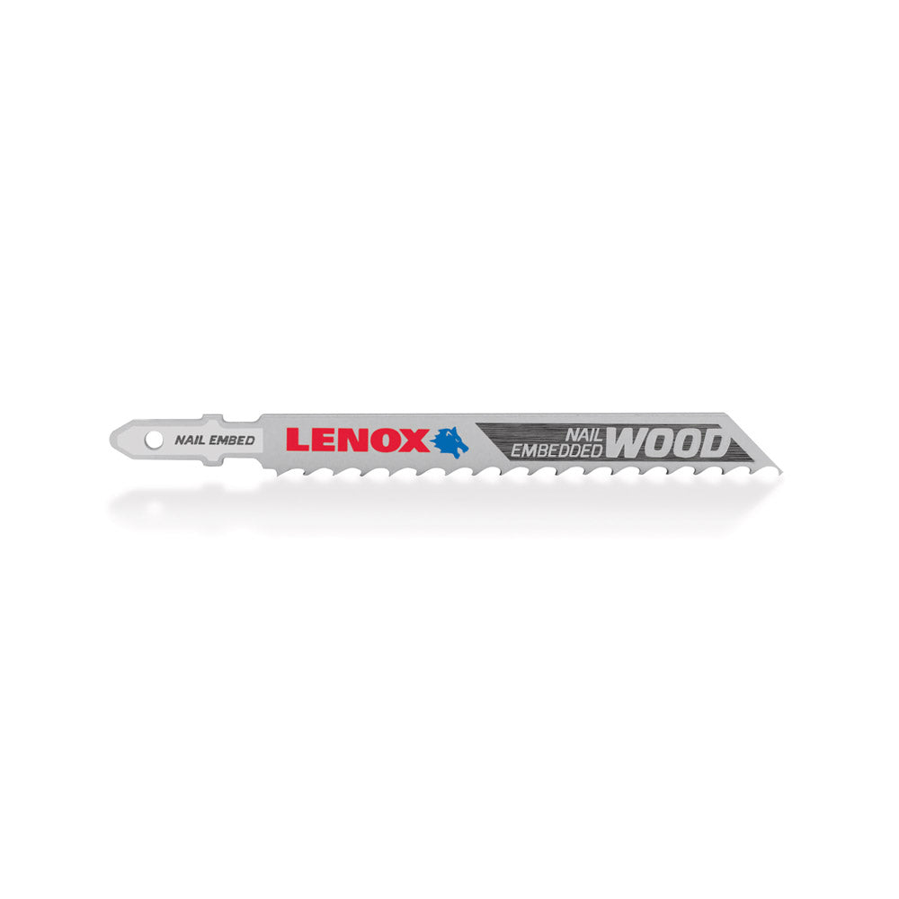 Lenox 1991406 Bi-Metal T-Shank Nail-Embedded Wood Jig Saw Blade, 6 TPI