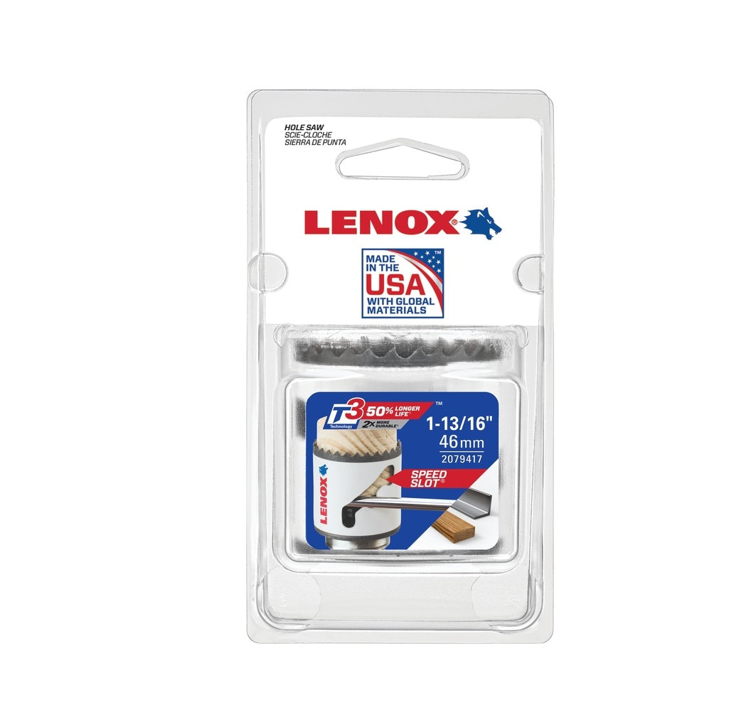 Lenox 2079417 Speed Slot Bi-Metal Hole Saw, 1-13/16 in