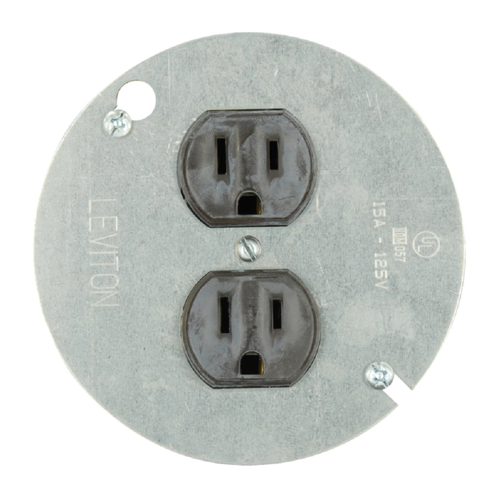Leviton 250-01228-000 Thermoplastic Outlet, Brown, 4.12 inch