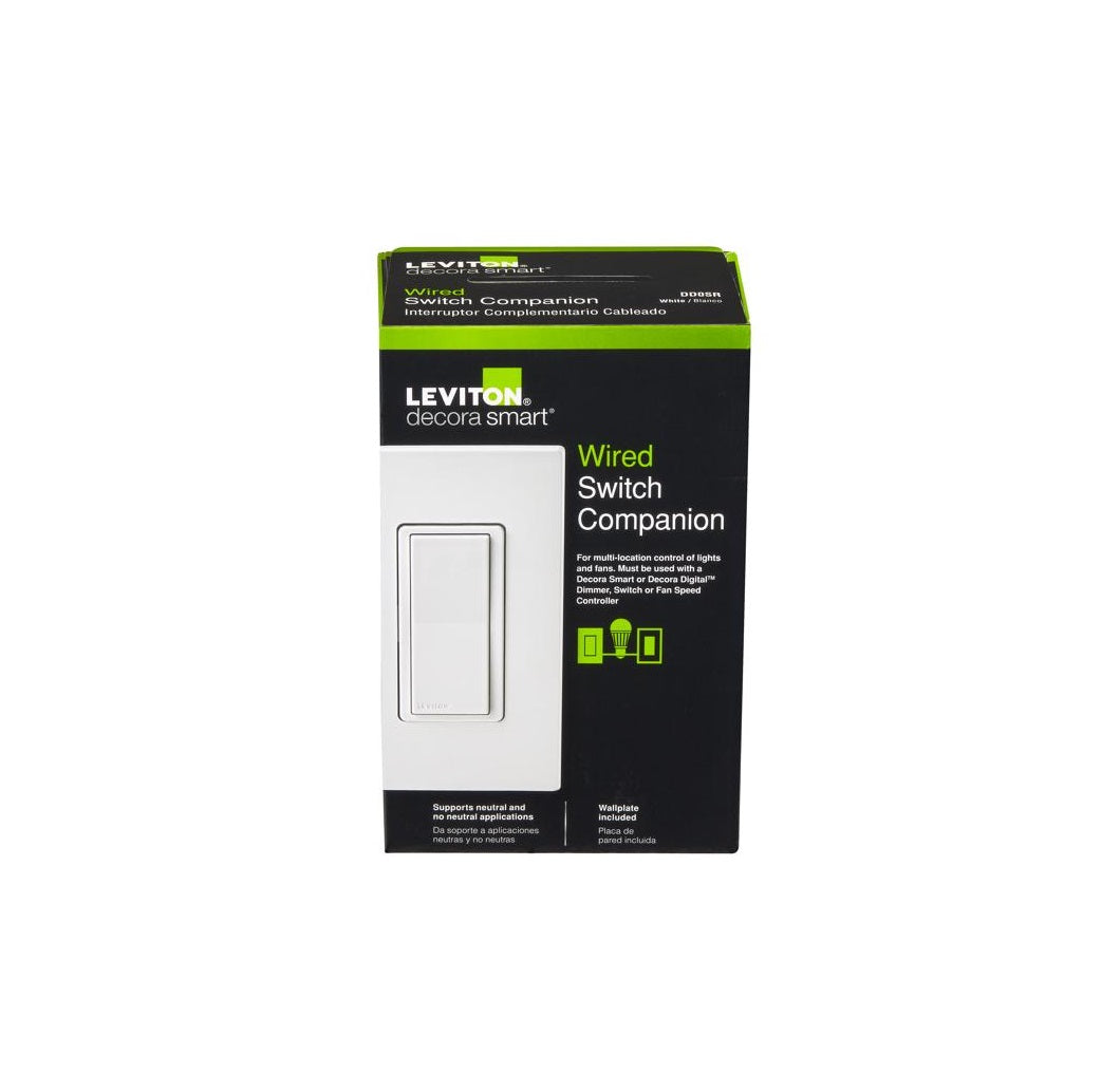 Leviton DD0SR-1RM Decora Smart Three Pole Remote Switch, White