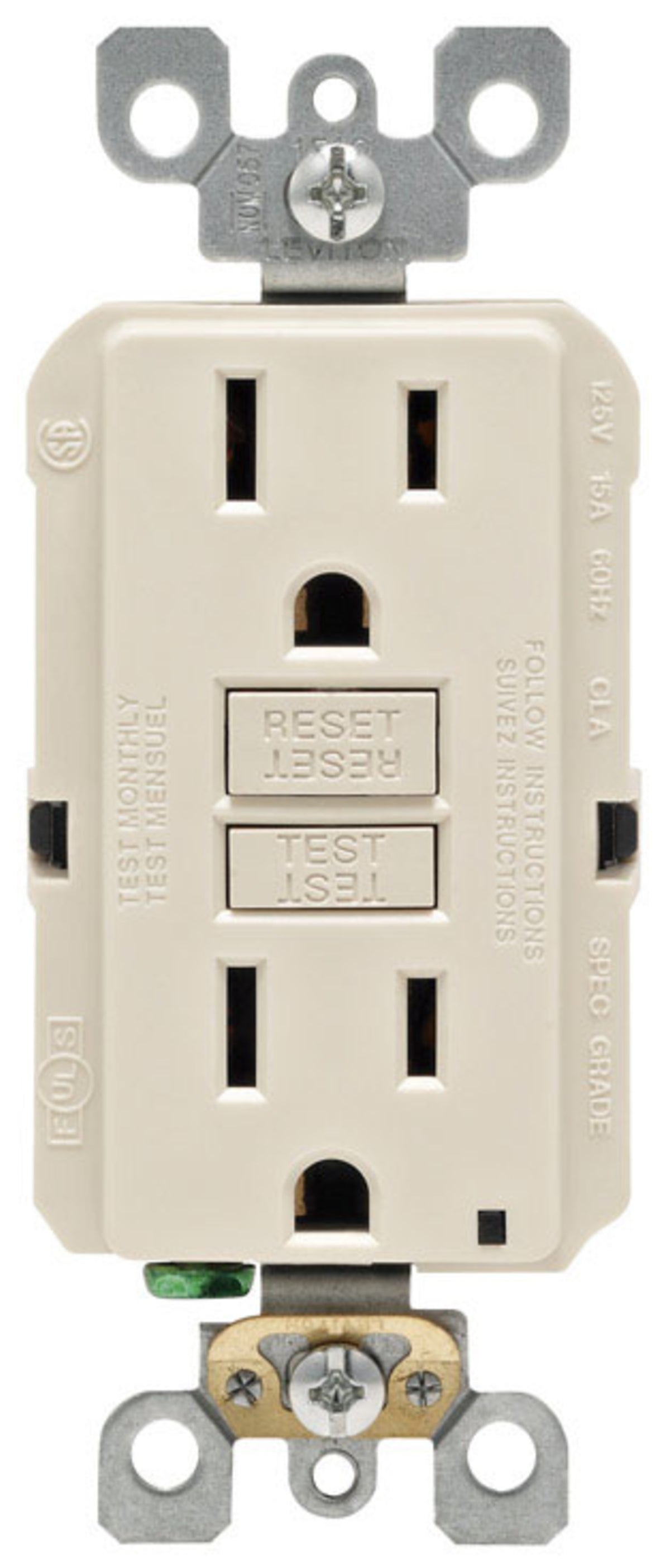 Leviton GFNT1-0KT GFCI Outlet, 125 Volt