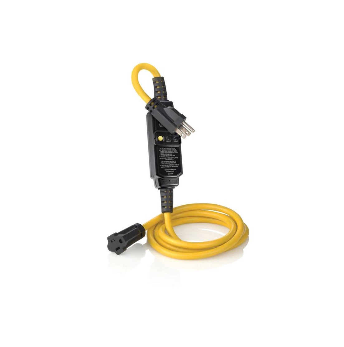 Leviton GSCA1-06C Outdoor Extension Cord, 14/3 SJTW, Black/Yellow