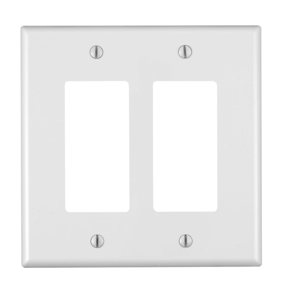 Leviton 88602-000 2-Gang Decora Oversized GFCI Wall Plate, White