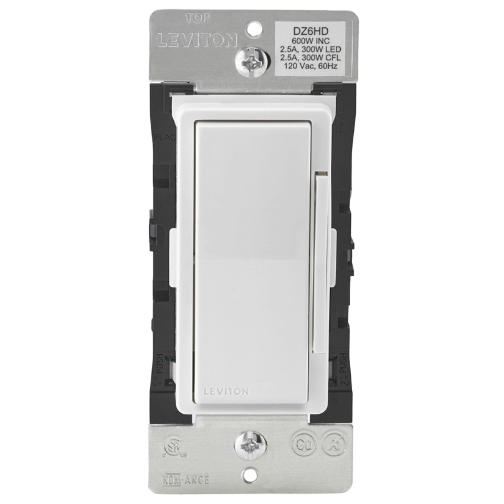 Leviton R52-DZ6HD-2RW Decora Smart Dimmer Dimming Switch, 1 Poles