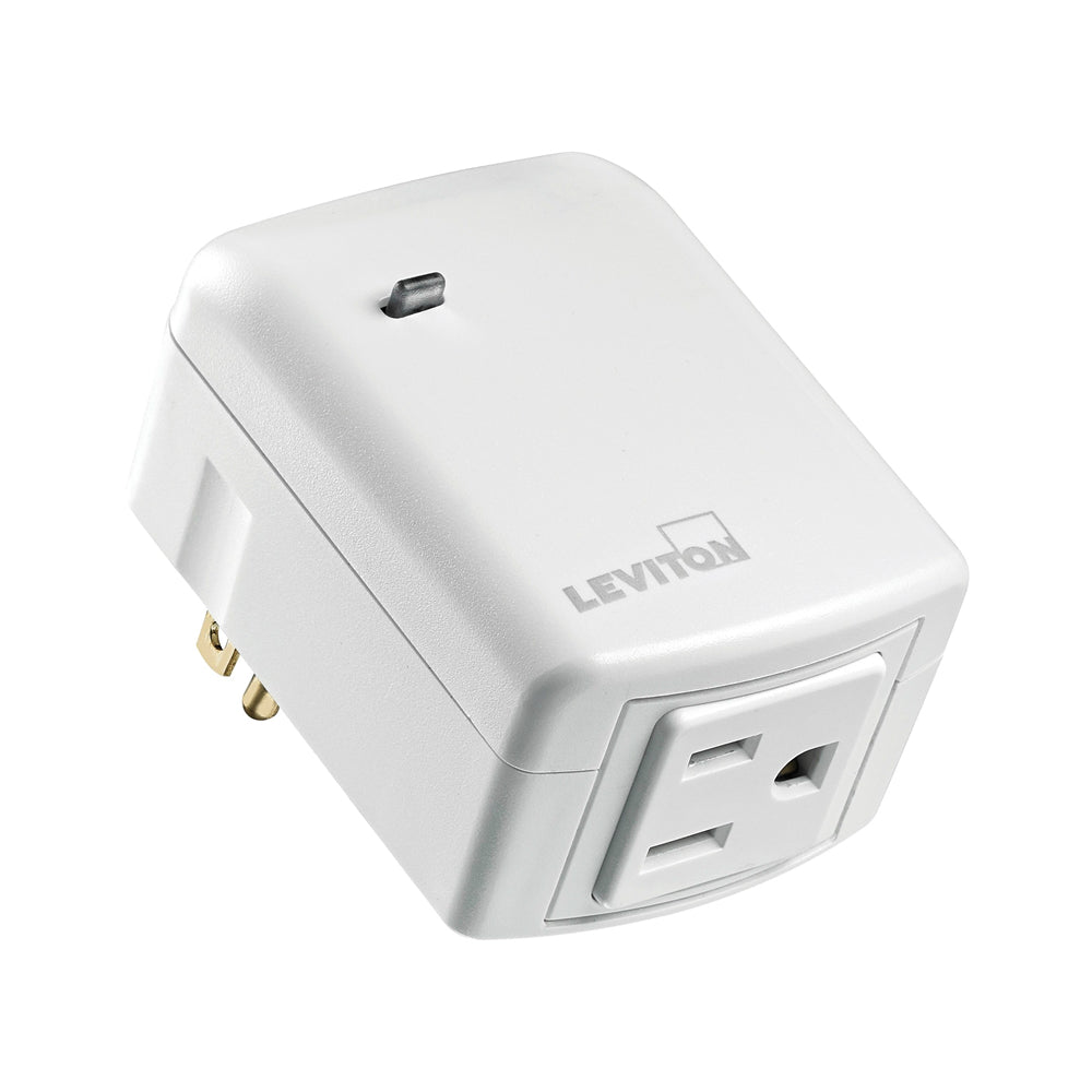 Leviton R51-DZPA1-1RW Decora Smart Plug-in Outlet with Z-Wave Plus Technology, White
