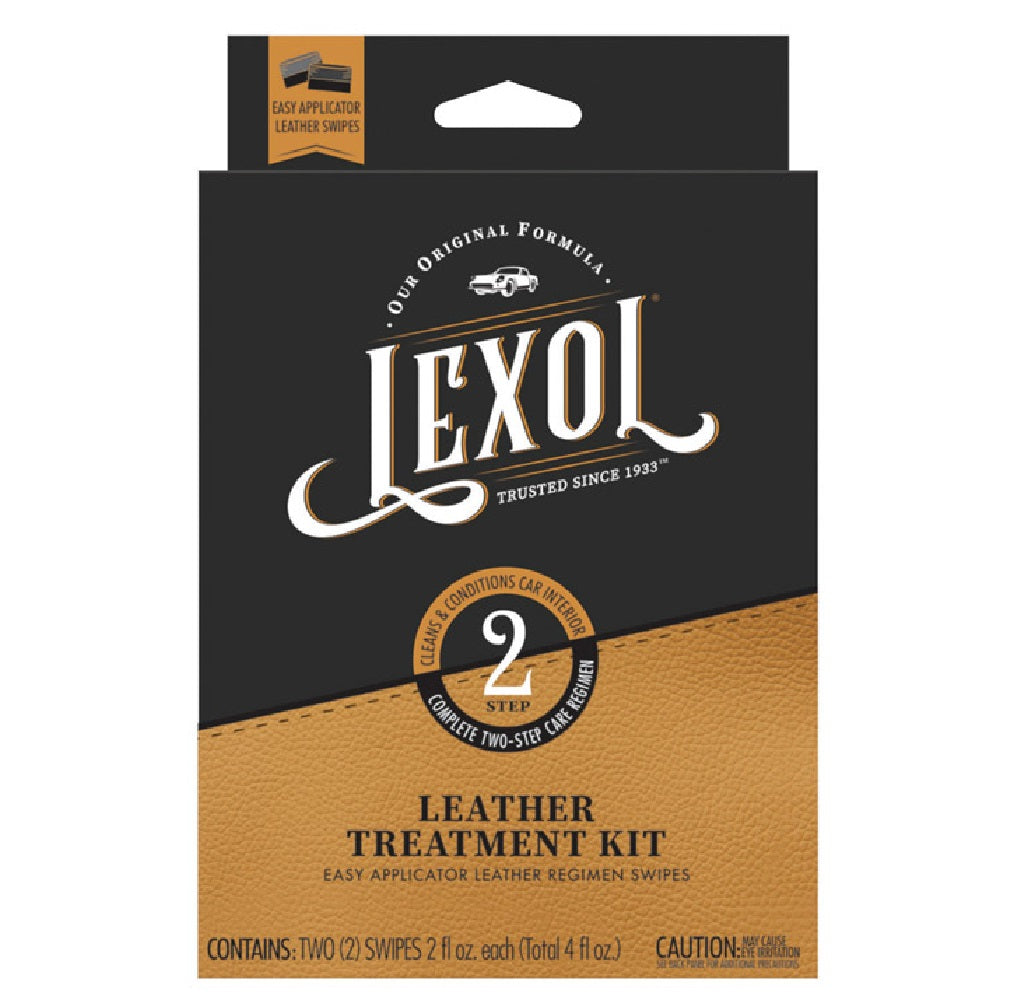 Lexol E301345900 2 Step Leather Cleaner And Conditioner Wipes, 4 Oz