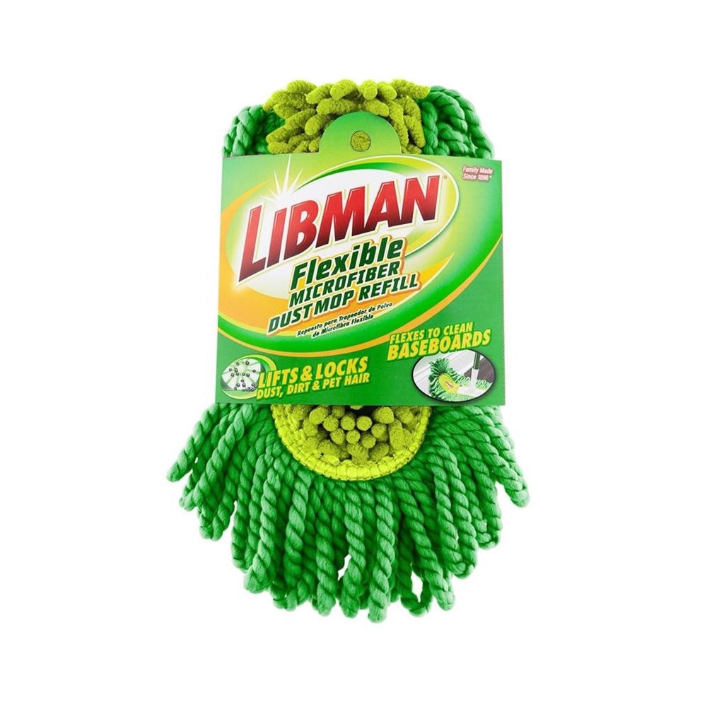 Libman 1557 Dust Microfiber Mop Refill, Green