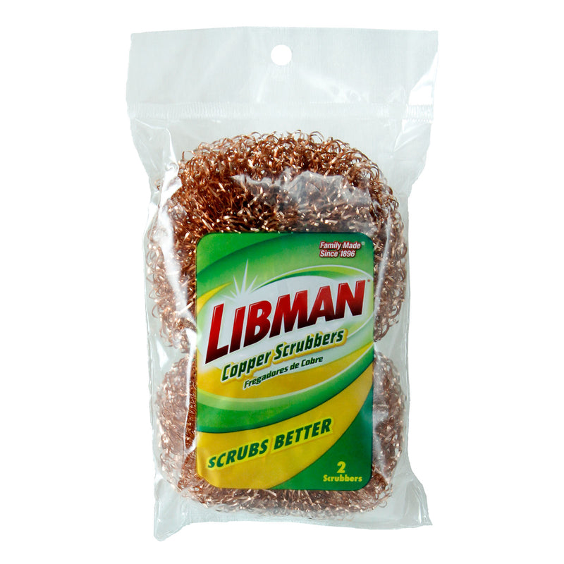 Libman 73 Heavy Duty Scrubber, Copper, Brown