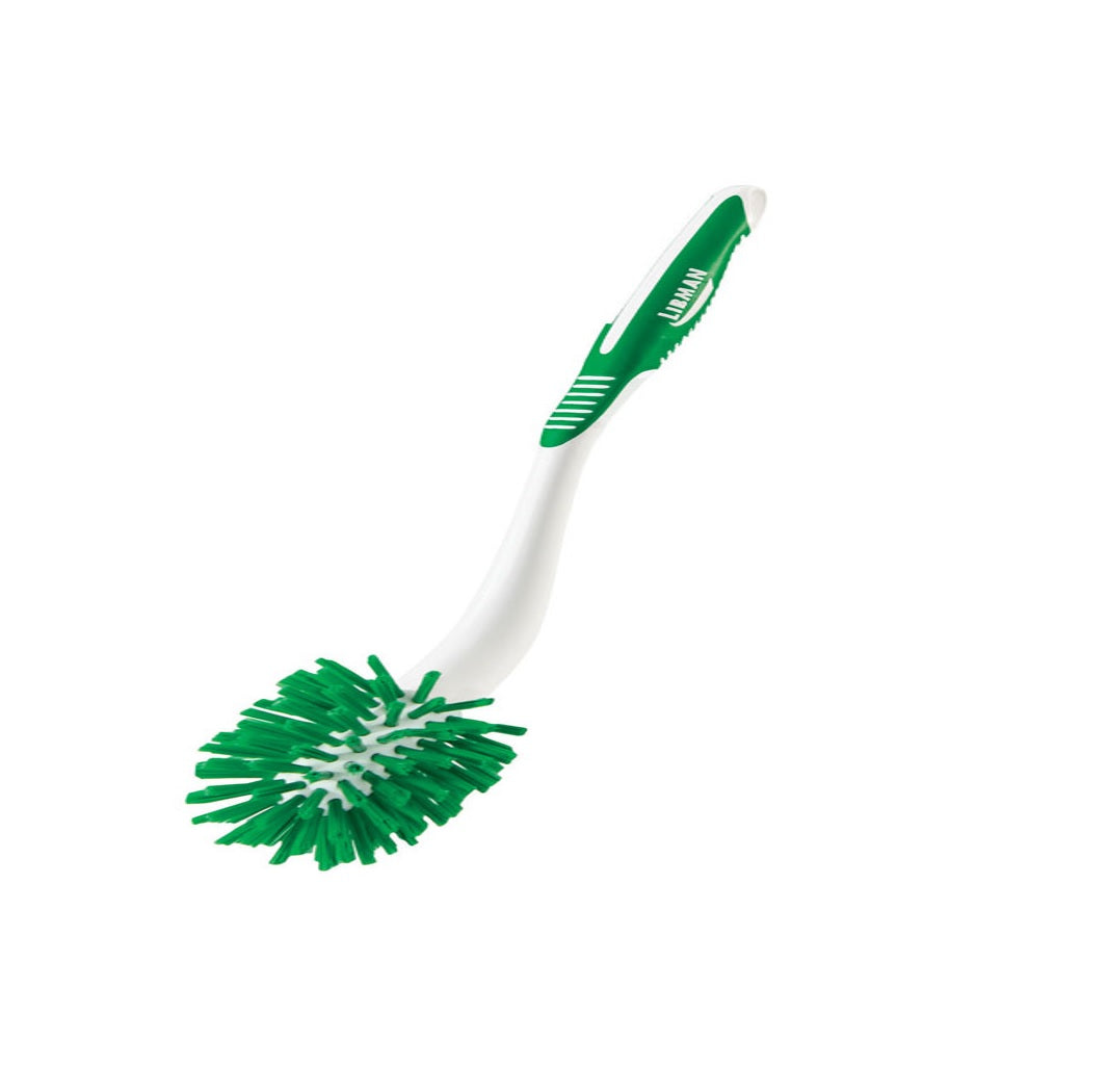 Libman 1020 Stiff Bristle Bowl Brush, Green/White