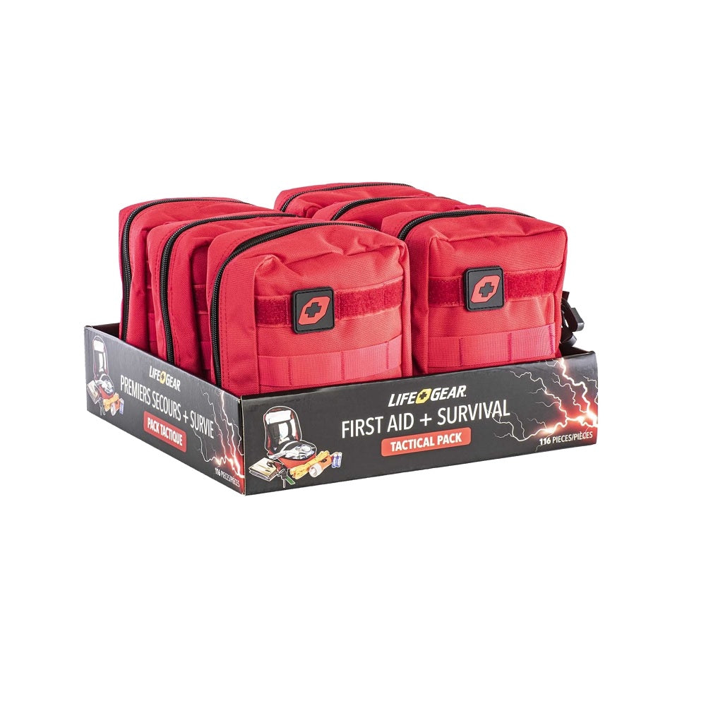 Life+Gear 41-3806/3907 First Aid and Survival Tactical Pack, 116-Piece