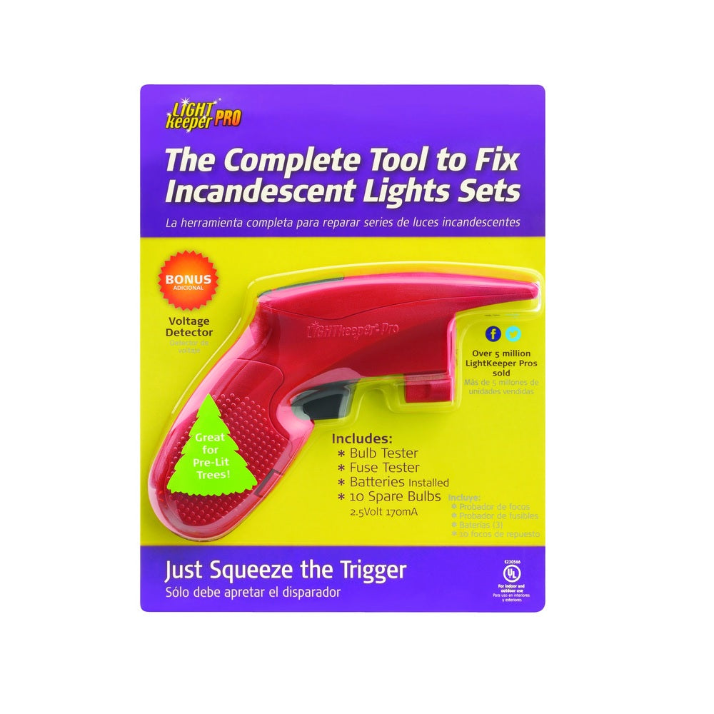 LightKeeper Pro 1201-8 Christmas Light Repair Tool, Red