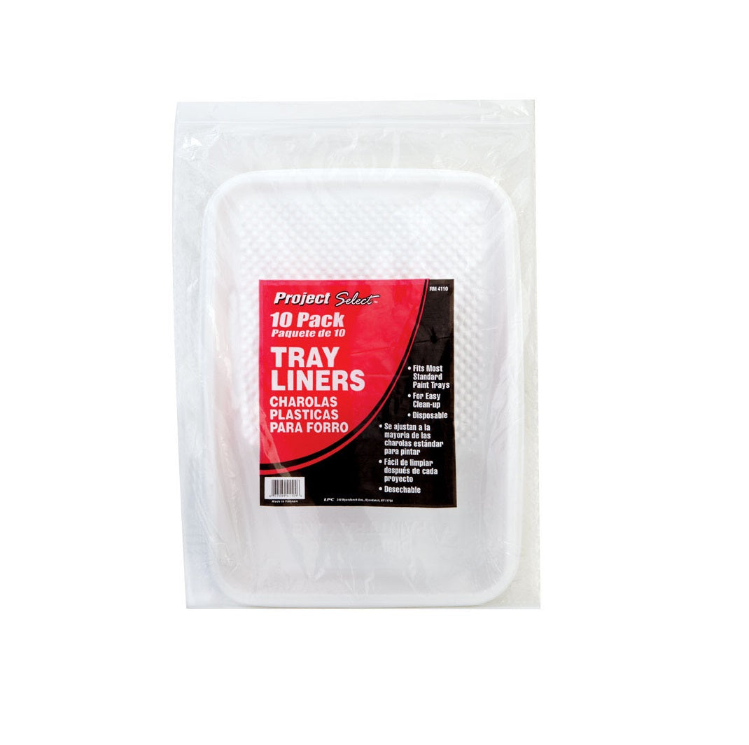 Linzer RM4110 Project Select Paint Tray Liner, White, 10 Count