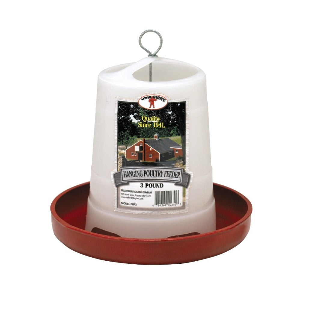 Little Giant DPHF3 Poultry Feeder, 3 lb Capacity, Plastic