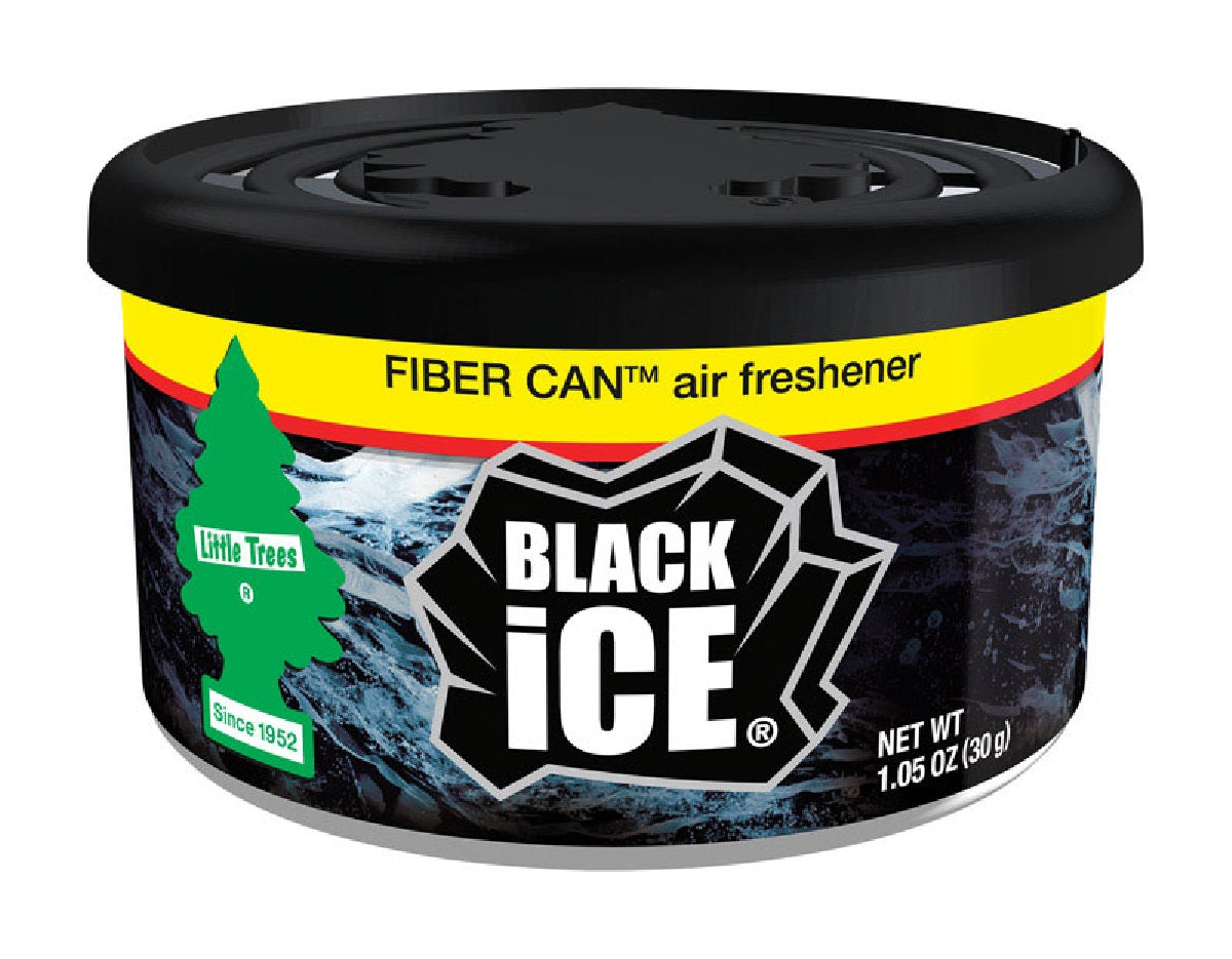 Little Trees UFC-17855-24 Fiber Can Car Air Freshener, Black Ice Scent, 1.05 Oz