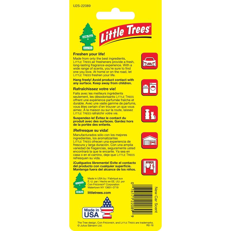 Little Trees U2S-22089 New Car Scent Air Freshener, Solid, Pack of 2