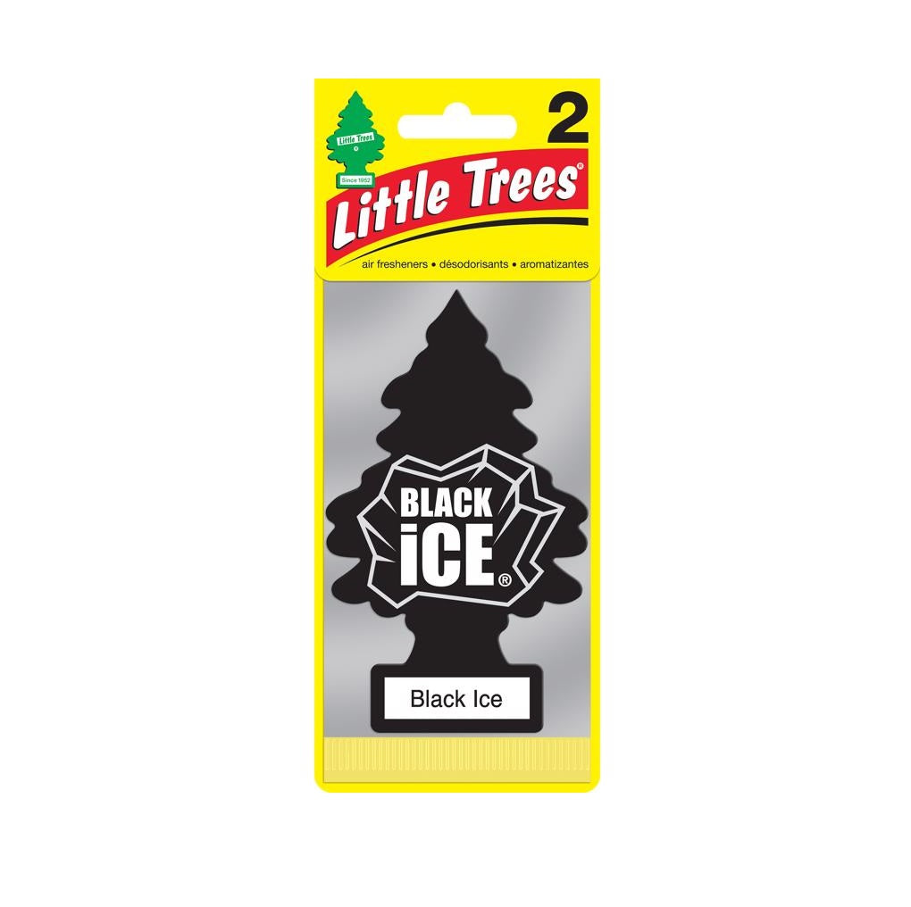 Little Trees U2S-22055 Scent Air Freshener, Black Ice, Solid