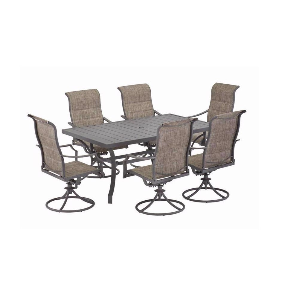 Living Accents ACE22004 Ainsley Swivel and Sling Dining Set, Brown