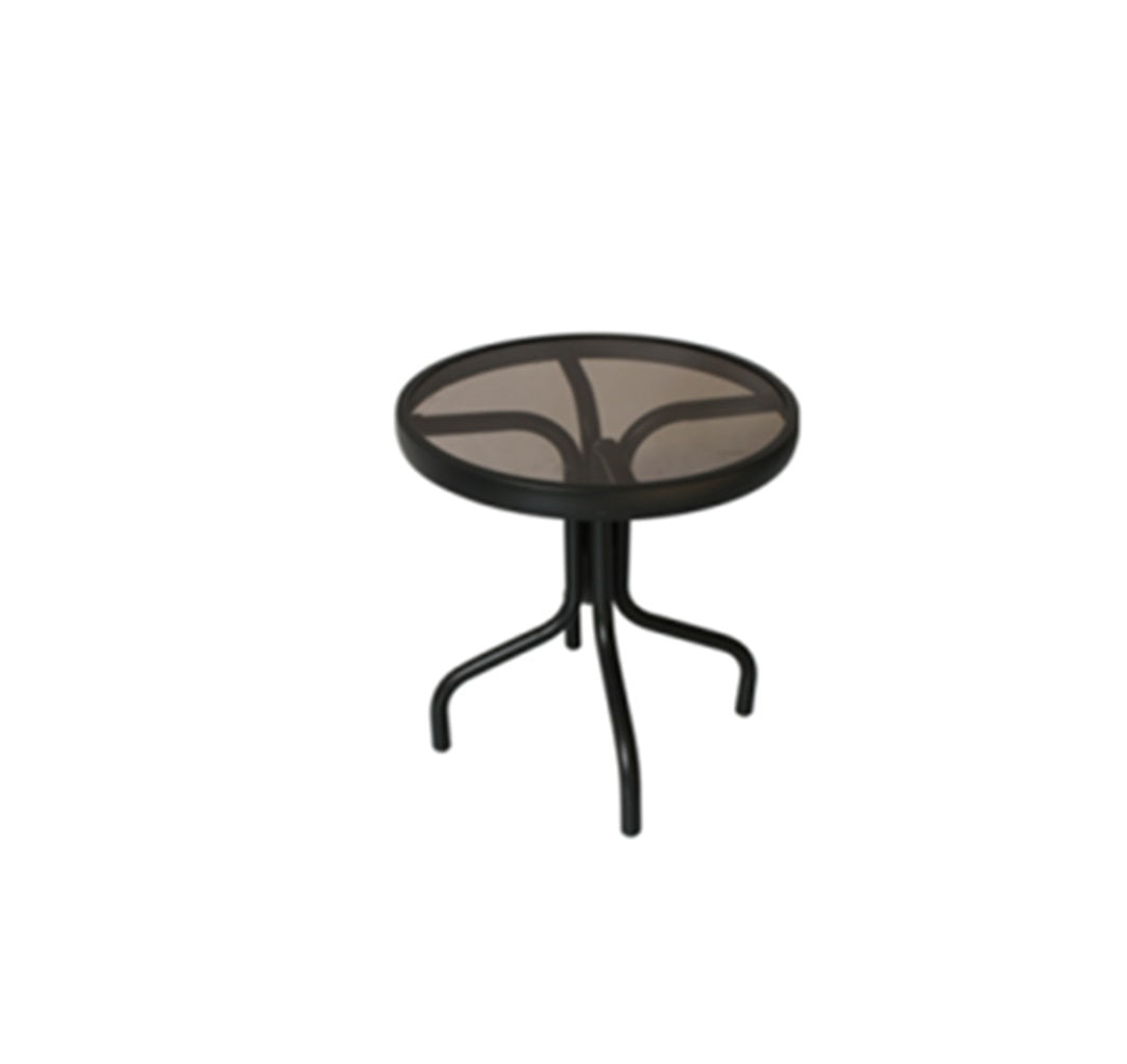 Living Accents ACE21003 Icarus Round Patio Side Table, Brown