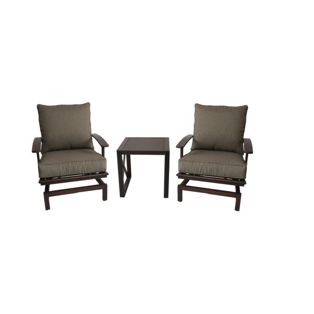 Living Accents ACE22014 Pineridge Rocking Chat Set, Steel