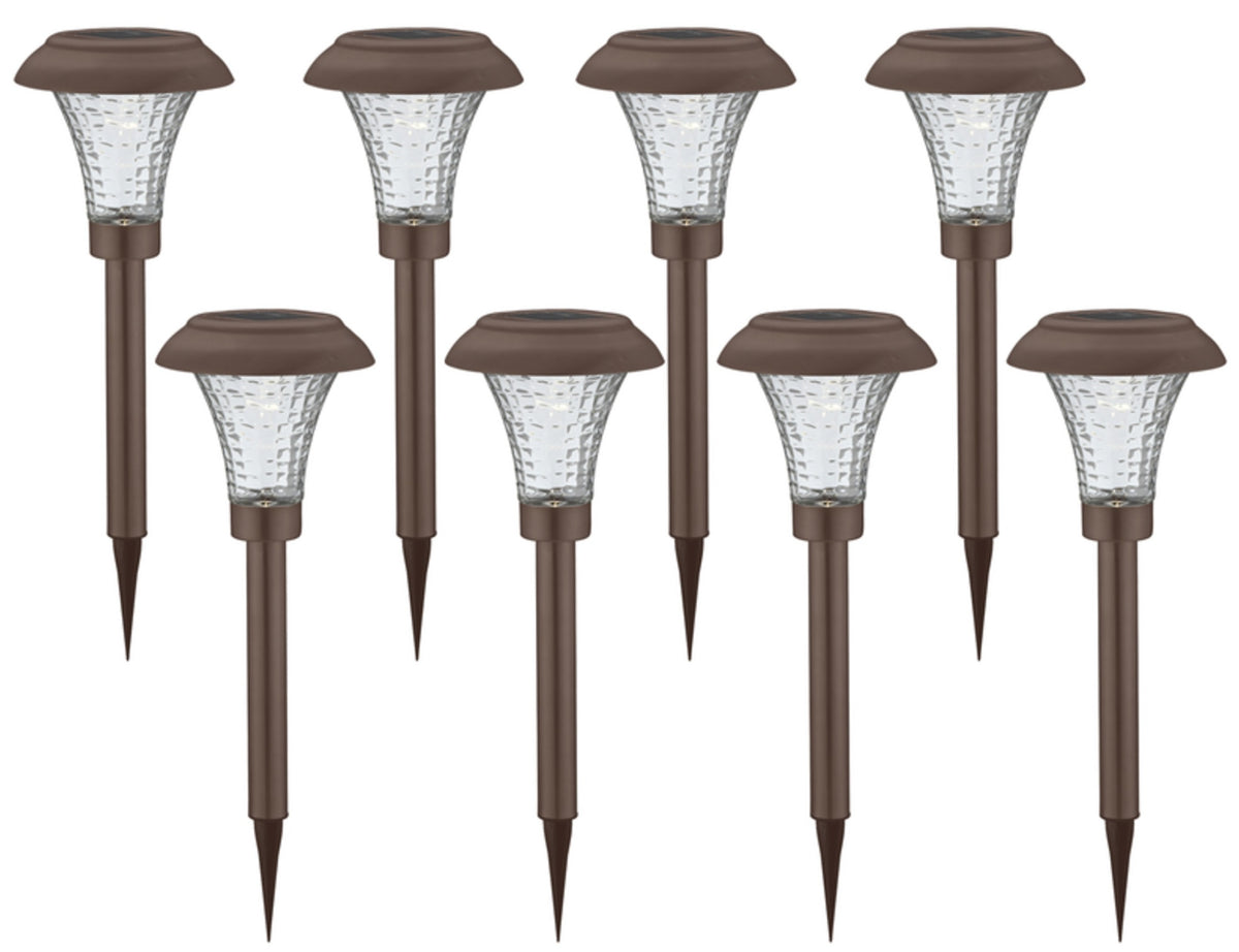 Living Accents 60029B-8PK Solar Powered LED Pathway Light, Matte