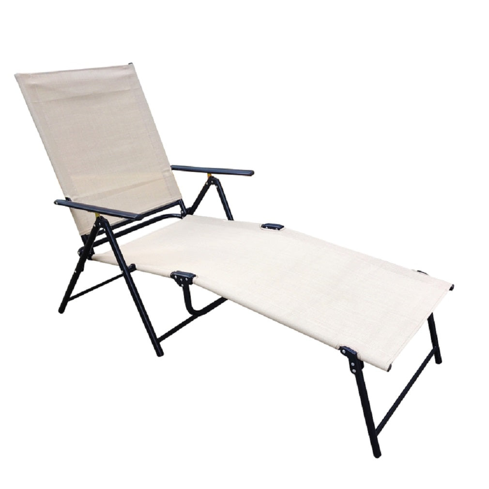 Living Accents FTS1126T Folding Lounger, Sling, Tan
