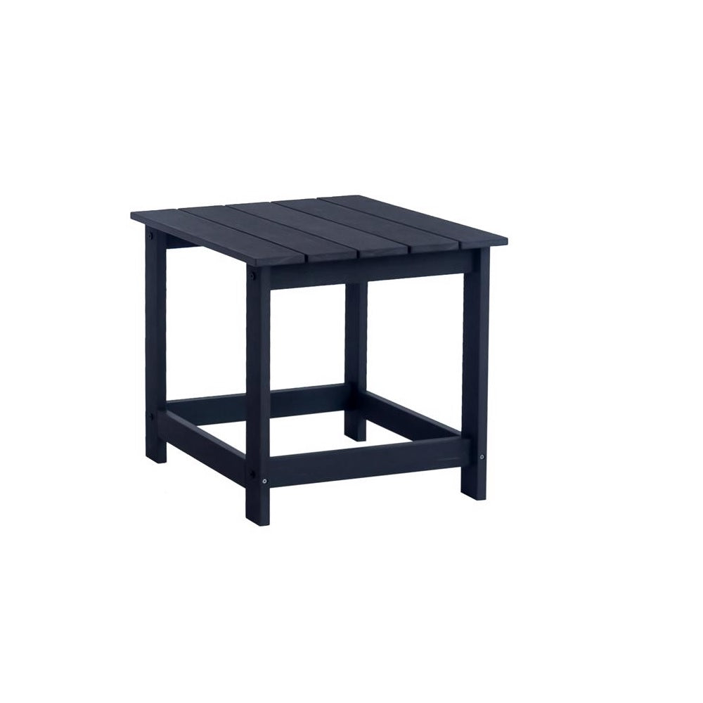 Living Accents H22WT0104-G Faux Square Adirondack Side Table, Gray